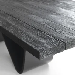 Tavolo da pranzo Bree E Onda in rovere massello nero e ferro*Riva 1920