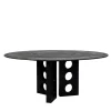 Tavolo da pranzo circolare total black*BottegaNera Furniture Online