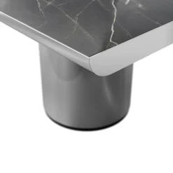 Tavolo da pranzo Crono in acciaio e marmo Noir Desir*Ultramobili Hot