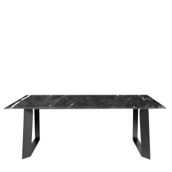 Tavolo da pranzo Domino Nero Marquinia*La Sartoria del Marmo by Lombardi Marmi Online