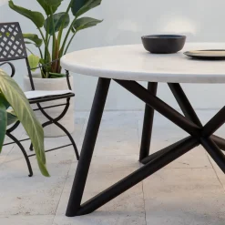 Tavolo da pranzo esterno in travertino beige Uni 150*Veltha Outdoor Stone Design Outlet