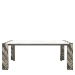 Tavolo da pranzo Ilan in marmo multicolore con struttura in metallo*L'Eccesso Online