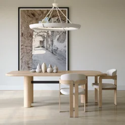 Tavolo da pranzo in legno di rovere naturale Ares RN*Ultramobili Sale