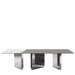 Tavolo da pranzo in Vetro Fumé Atomic Gray*Giopagani Outlet