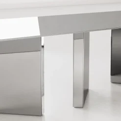 Tavolo da pranzo in Vetro Fumé Atomic Gray*Giopagani Outlet
