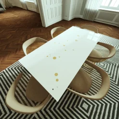 Tavolo da pranzo Lastra laccato bianco*Chendù Online