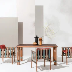 Tavolo da pranzo medio per esterni Lignes in legno*Il Giardino di Legno Discount