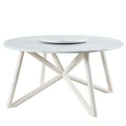Tavolo da pranzo outdoor in acciaio e marmo bianco Carrara Hermu 150*Veltha Outdoor Stone Design Clearance