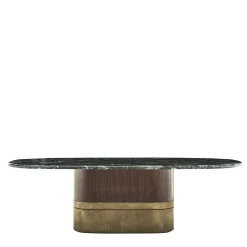 Tavolo da pranzo ovale Alma-Decor ED/50 669 con piano in marmo Silver Paradiso*Zanaboni Online