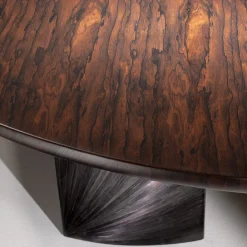 Tavolo da Pranzo Poe in Legno di Ziricote con Gambe Scultoree*Laura Meroni Outlet