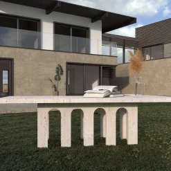 Tavolo da pranzo Portici in marmo Travertino*Dimarmo Best