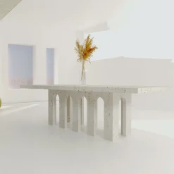 Tavolo da pranzo Portici in marmo Travertino*Dimarmo Best