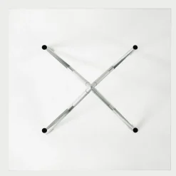 Tavolo da pranzo President M in alluminio lucido e vetro*Baleri Italia New