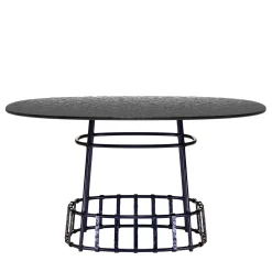 Tavolo da pranzo quadrato Dolmen di Margherita Rui*Dante Negro Outlet