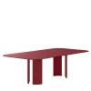 Tavolo da Pranzo Rettangolare Grande India in Metallo Rosso per Esterni*Marco Ripa New