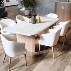 Tavolo da pranzo rettangolare Avalon in marmo*Living Couture Outlet