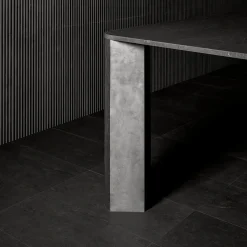 Tavolo da pranzo rettangolare in marmo nero con overlay*Luce Di Carrara Sale