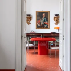 Tavolo da pranzo rosso Merenda*Punto Zero Best