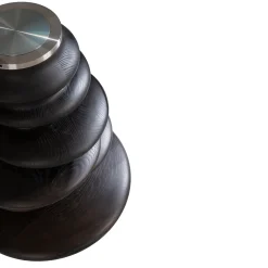 Tavolo da Pranzo Rotondo Ometto ED/20 349 con Piano in Vetro*Zanaboni New