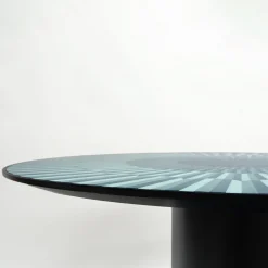 Tavolo da pranzo rotondo blu Altobasso*Cafedesart Clearance