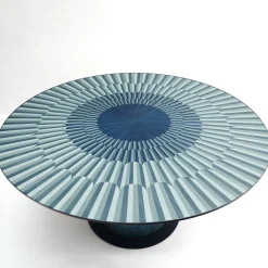 Tavolo da pranzo rotondo blu Altobasso*Cafedesart Clearance