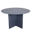 Tavolo da pranzo rotondo blu Across*Secondome Edizioni Discount