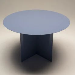 Tavolo da pranzo rotondo blu Across*Secondome Edizioni Discount