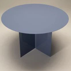 Tavolo da pranzo rotondo blu Across*Secondome Edizioni Discount
