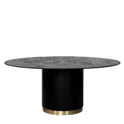 Tavolo da pranzo rotondo nero*BottegaNera Furniture