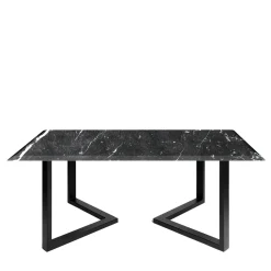 Tavolo da pranzo Sparviero Nero Marquinia*La Sartoria del Marmo by Lombardi Marmi