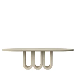 Tavolo da pranzo Trifold ovale in travertino romano classico*Etamorph Clearance