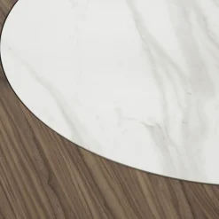 Tavolo da pranzo Tulipano in noce Canaletto e ceramica Calacatta*Morica Design Hot