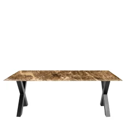 Tavolo da pranzo Xeno Marron Emperador*La Sartoria del Marmo by Lombardi Marmi New