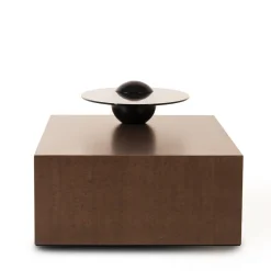 Tavolo da salotto Saturno finitura Erable con piano in vetro fumè*Mantellassi 1926 Hot