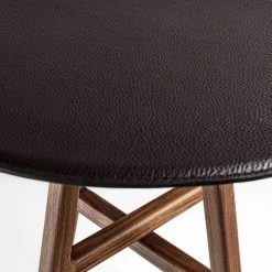 Tavolo d'accento Joker rotondo nero e marrone*Durame