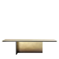 Tavolo Folio Brushed Brass Dining by DRAW Studio*De Castelli Online
