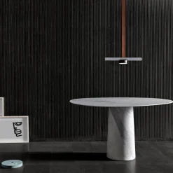 Tavolo in marmo bianco a motivo solido*Luce Di Carrara Hot