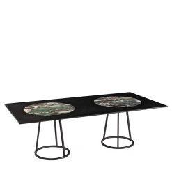 Tavolo nero rettangolare Pantheon di Maarten De Ceulaer*Budri Clearance
