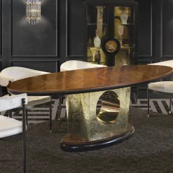 Tavolo ovale in palissandro Santos*Ros Italia Interiors Outlet