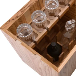 Tavolo portabottiglie in legno d'ulivo Brandy*Disegnopiù Outlet