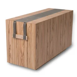 Tavolo portabottiglie in legno d'ulivo Brandy*Disegnopiù Outlet