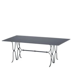 Tavolo rettangolare Ligare in ferro battuto grigio*Dante Negro Clearance