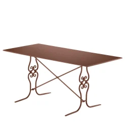 Tavolo rettangolare Ramorama in ferro battuto marrone chiaro*Dante Negro Outlet