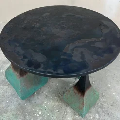 Tavolo Tondo Chess a 3 Gambe in Metallo con Finitura Sfumata*Cesare Ferrari Atelier Hot