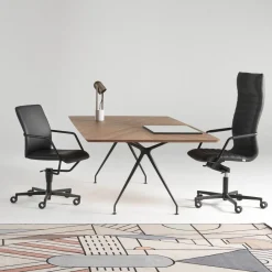 Tempo BA Poltrona con ruote nere*Sitia Best