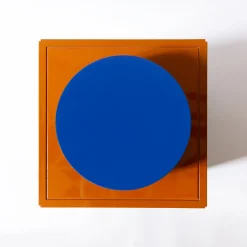 Toy Boy Tavolo Laterale Cubo Lucido Marrone e Blu*Softhouse Hot