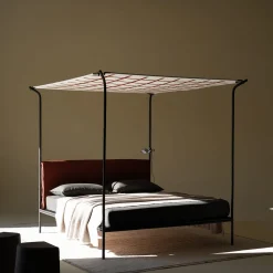 Velario Letto Matrimoniale con Baldacchino in Ferro Nero di Giuseppe Arezzi*Lispi Hot