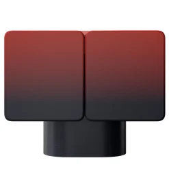 Venere 2 Gradiente Rosso-Nero Madia Arrotondata*Ultramobili Hot