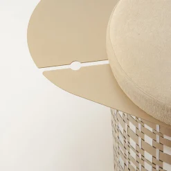 Versatile pouf dorato e argentato*Splot Design Hot