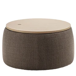 Verto Pouf e Tavolino da Caffè Rotondo Marrone*Durame Online